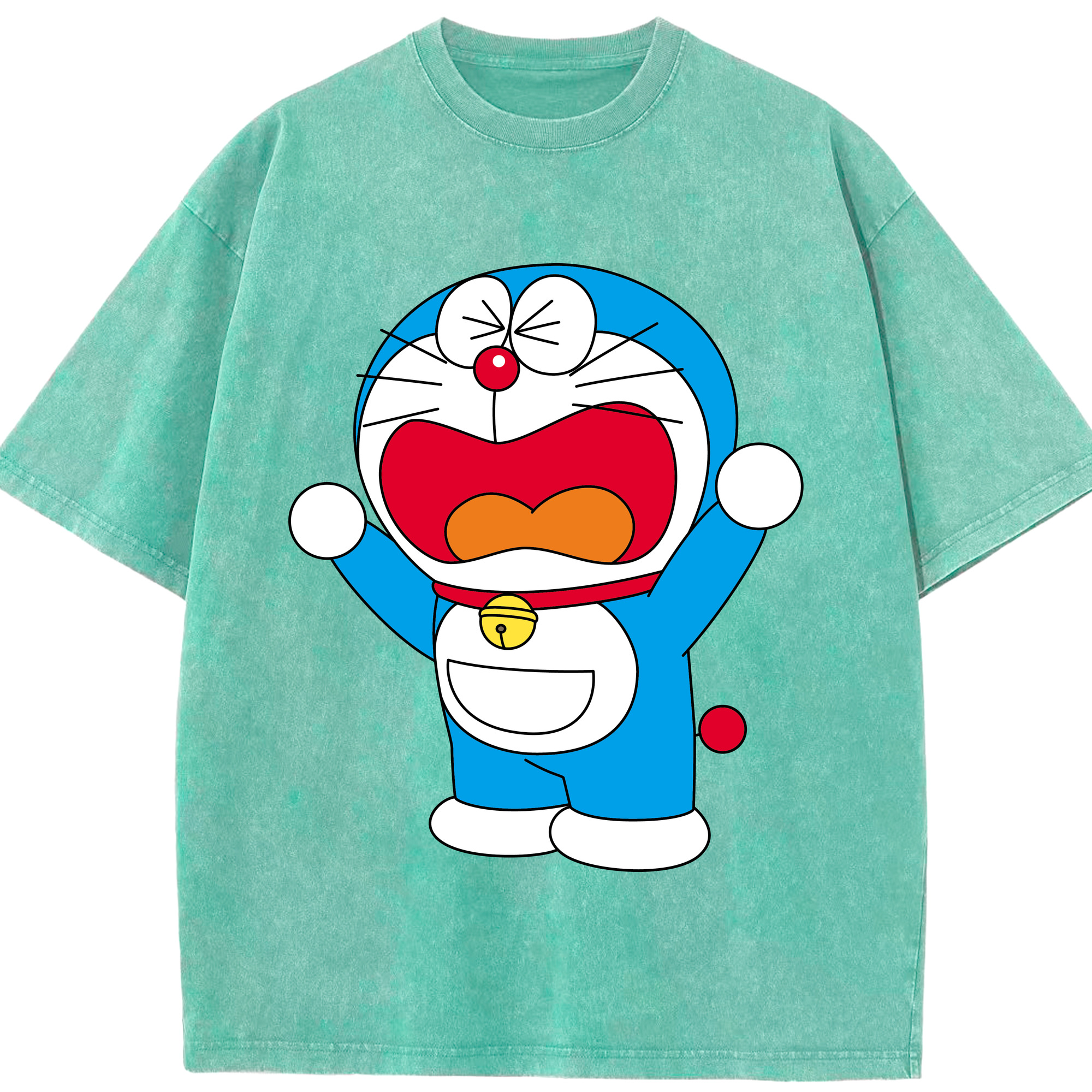 （画像用） ドラえもん Doraemon 綿100% ヴィンテージ風 半袖Tシャツ（フロントプリント）